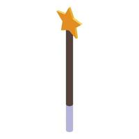 Wizard stick icon, isometric style vector