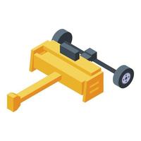 Grader machine equipment icon, isometric style vector