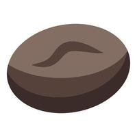 Coffee bean icon, isometric style vector