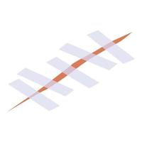 Scotch suture icon, isometric style vector
