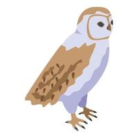 Owl icon, isometric style vector