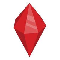 Magic ruby stone icon, isometric style vector