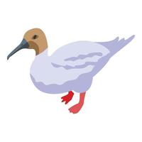 icono de pato chic, estilo isométrico vector