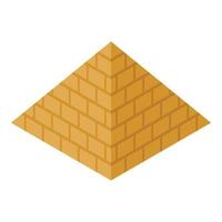 Mummy pyramid icon, isometric style vector