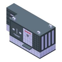 Commercial mall icon, isometric style vector