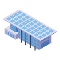 City mall building icon, isometric style vector