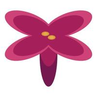 Red open lilac flower icon, isometric style vector