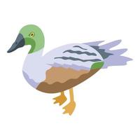 icono de pato bebé, estilo isométrico vector