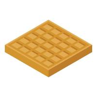 French biscuit icon, isometric style vector