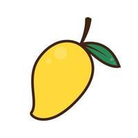 Mango vector. Mango on white background. logo design. Mango cartoon vector. vector