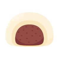 Red bean bun vector. wallpaper. free space for text. copy space. vector