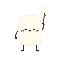 Marshmallow cartoon. marshmallow character design. Marshmallow vector. vector