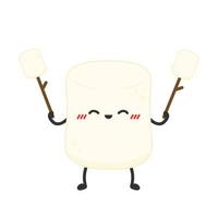 Marshmallow cartoon. marshmallow character design. Marshmallow vector. vector