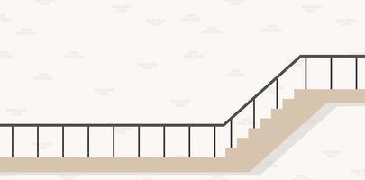 Stair and wall vector.  Stair apartment vector. wallpaper. free space for text. copy space. vector