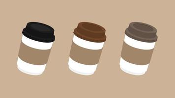 Coffee cup set vector. wallpaper. free space for text. logo design. vector