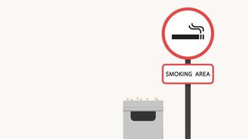 Área de fumadores. fondo de pantalla de la zona de fumadores. Diseño de posters. espacio libre para texto. copie el espacio ilustración de la zona de fumadores. señal de zona de fumadores. vector