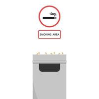 smoking area. smoking area wallpaper. poster design. free space for text. copy space. smoking area illustration. smoking area sign. vector