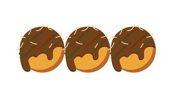 Takoyaki vector. Takoyaki on white background. free space for text. vector