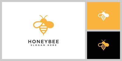 vector de logotipo de animales de abeja de miel
