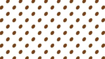 Coffee bean pattern for coffee shop. Vector seamless pattern with coffee beans on beige background in retro style.