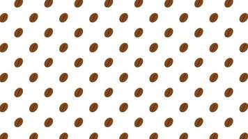 Coffee bean pattern for coffee shop. Vector seamless pattern with coffee beans on beige background in retro style.