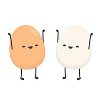 Egg character design. egg vector on white background.