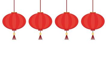 Chinese new year poster. wallpaper. free space for text. Chinese lamp vector. Chinese frame. vector