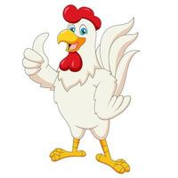 Cute cartoon rooster posing. Cute animal cartoon vector