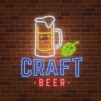 Neon design for bar, pub and restaurant business. vector