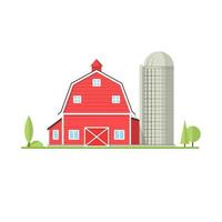 American farm icon in flat style. vector