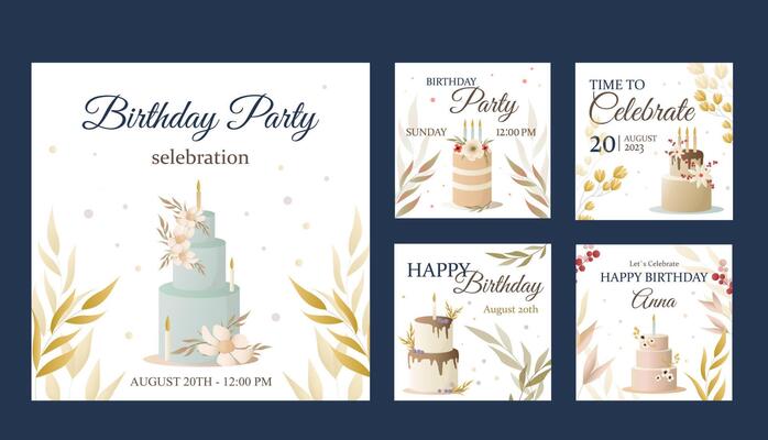 Birthday Card Background Design Vector Art, Icons, and Graphics for