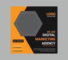 Marketing social media post banner vector