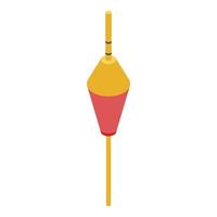 Red yellow bobber icon, isometric style vector