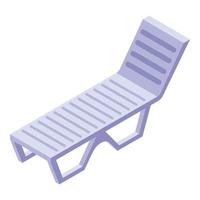 Beach chair icon, isometric style vector