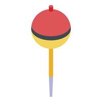 Bobber icon, isometric style vector