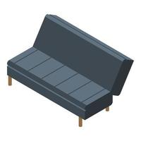 Folding room sofa icon, isometric style vector