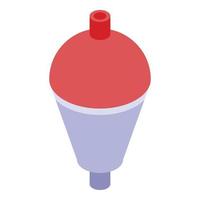 Fisherman bobber icon, isometric style vector