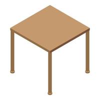 Square table icon, isometric style vector