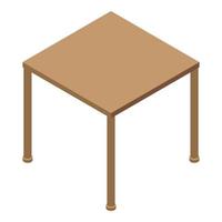 Square table icon, isometric style vector