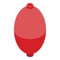 Plastic bobber icon, isometric style vector