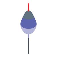 Catch bobber icon, isometric style vector
