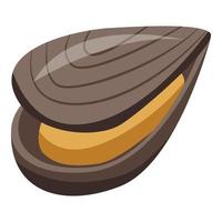 Mollusk mussels icon, isometric style vector