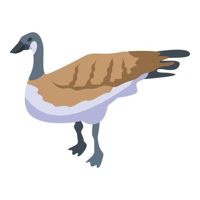 Wild goose icon, isometric style