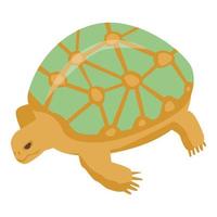 viejo icono de tortuga, estilo isométrico vector