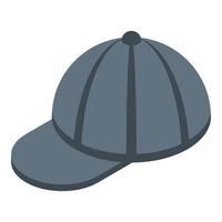 icono de gorra de pescador, estilo isométrico vector