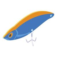 Hook fish lure icon, isometric style vector