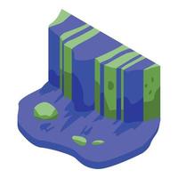 Cascade icon, isometric style vector