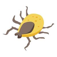 Wild mite icon, isometric style vector