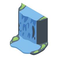 Ecology cascade icon, isometric style vector