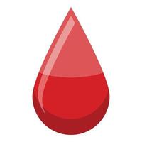 Blood drop icon, isometric style vector